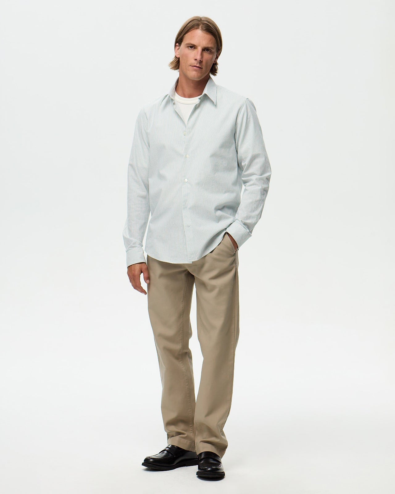ROSIER Shirt – Ecru/Azure