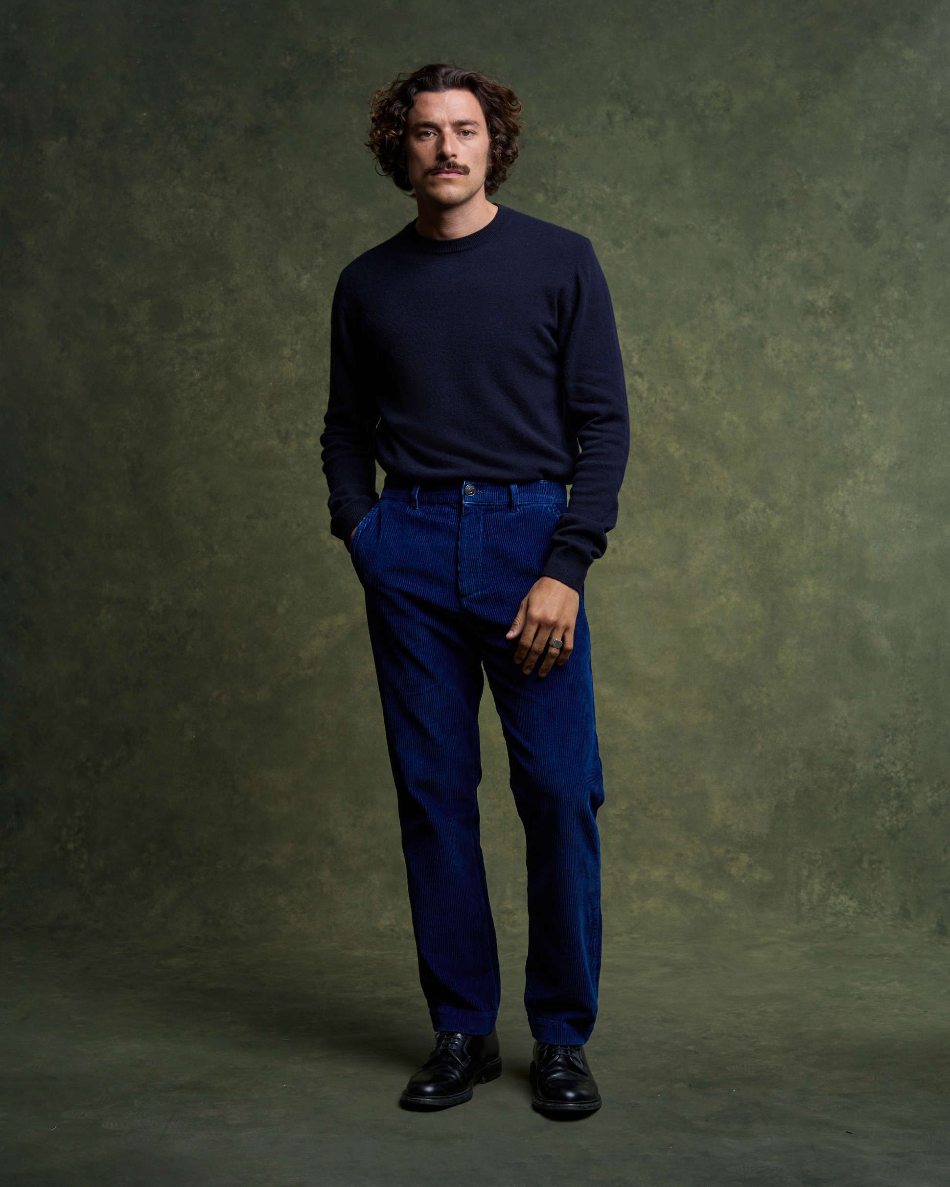 EMERSON Velvet Chino - Indigo Moyen