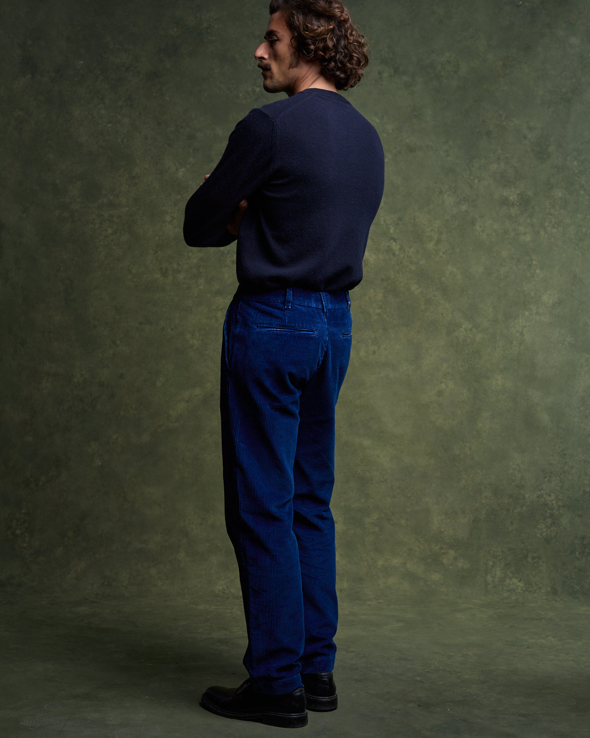 EMERSON Velvet Chino - Indigo Moyen