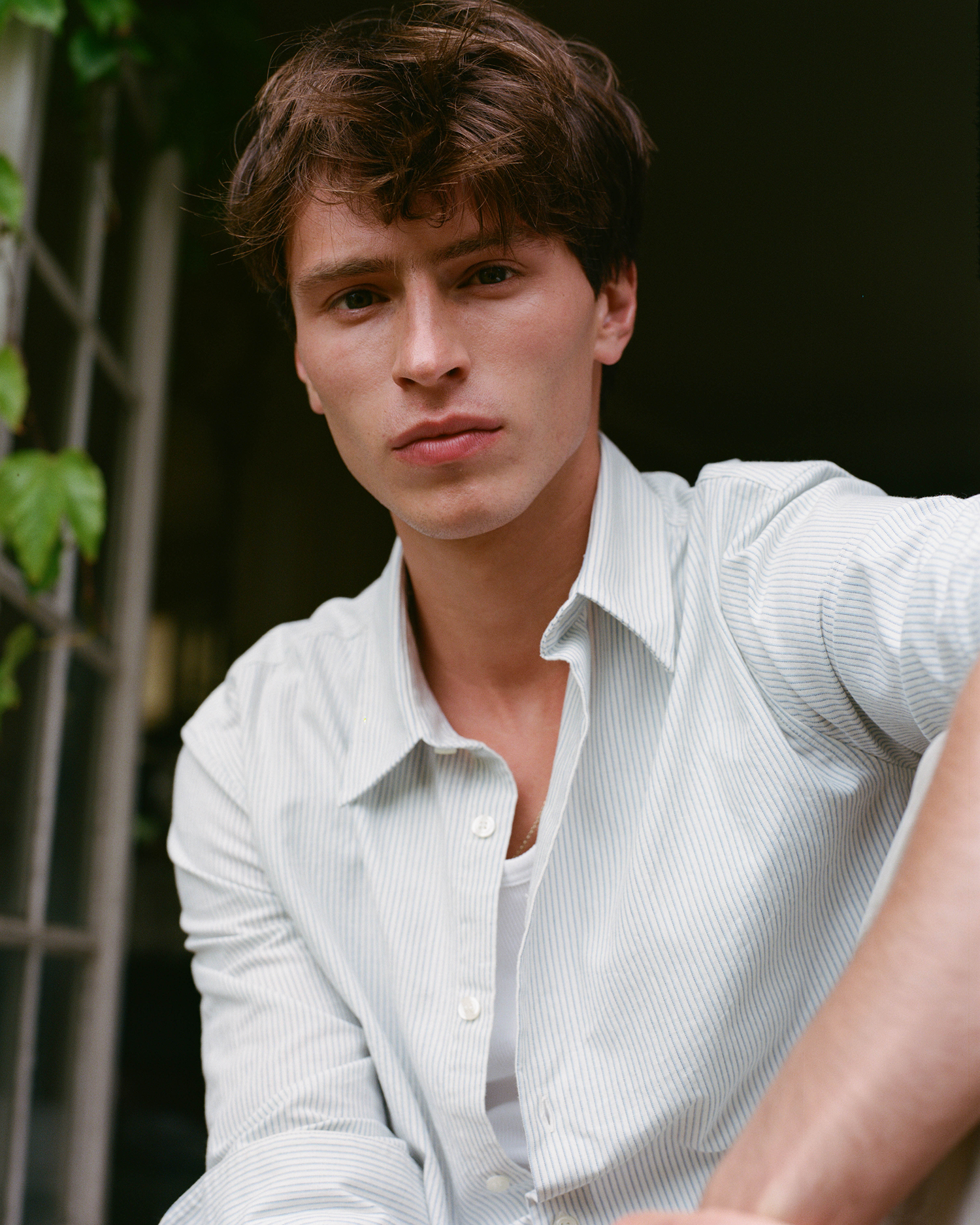 ROSIER Shirt – Ecru/Azure
