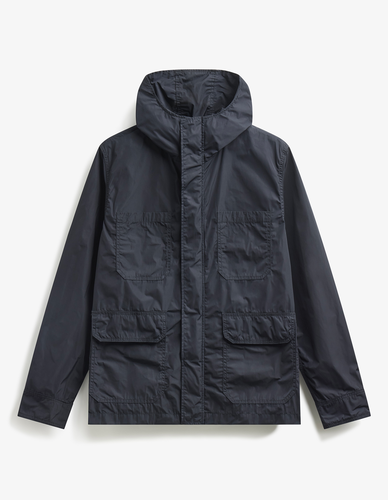 HUTTON Nylon Parka - Navy