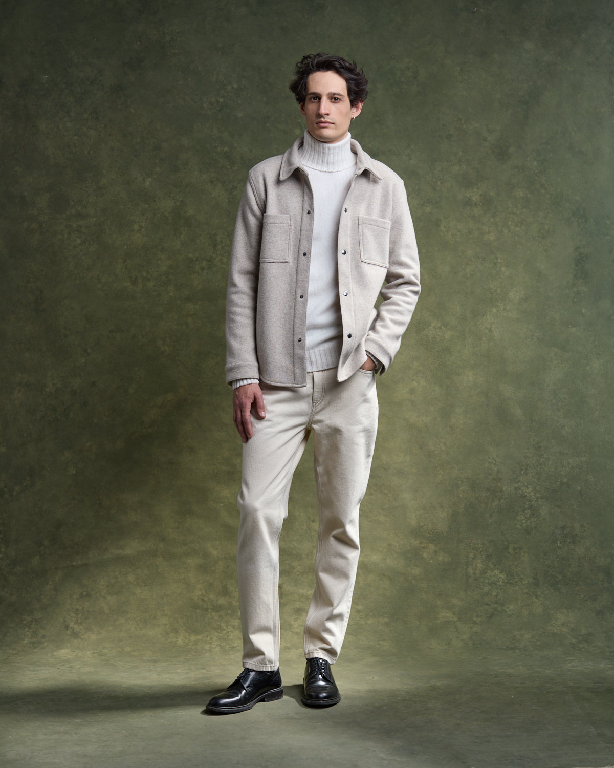 GARDELLA Jersey Jacket - Beige Cendre