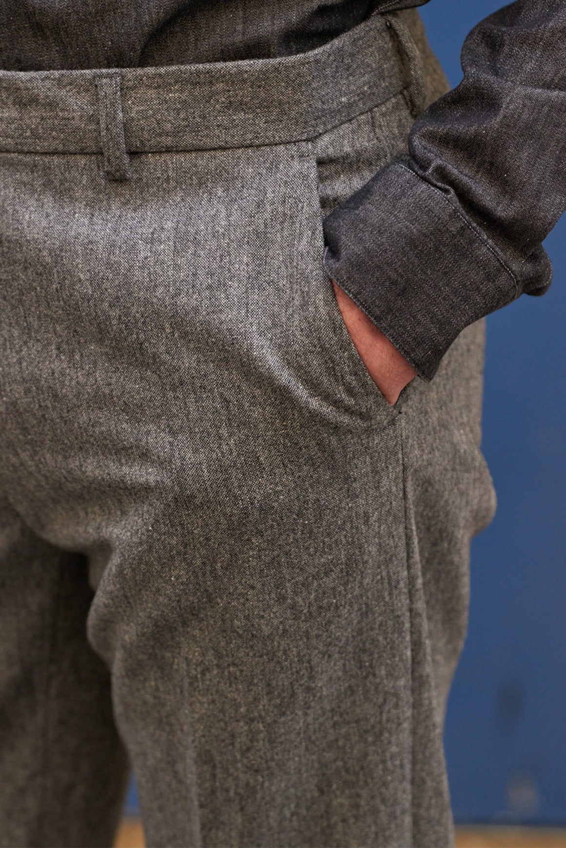 ELUARD Spring Suit Trousers - Smoke Grey