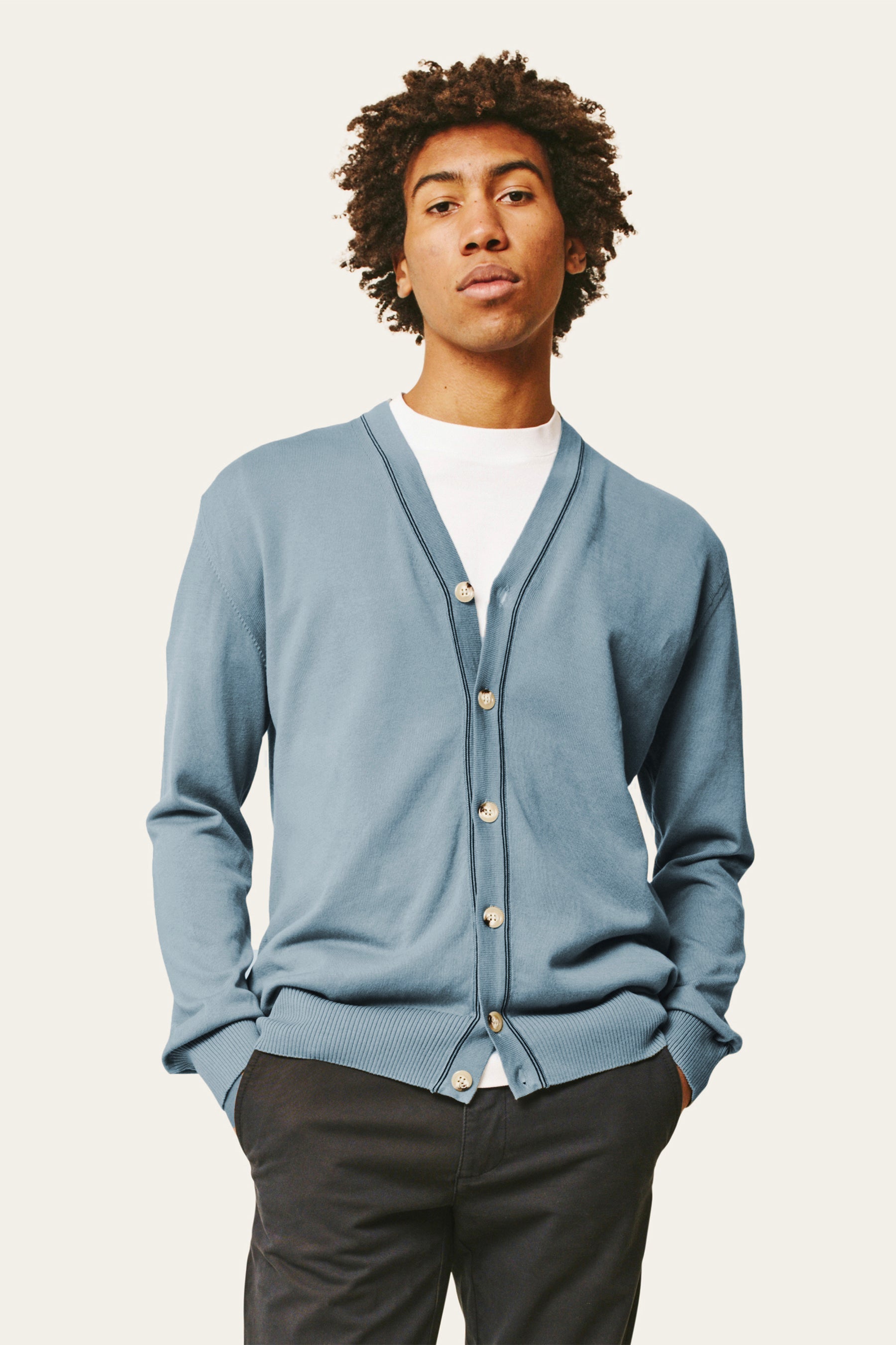 Burton Cardigan - Bleugris/Indigo