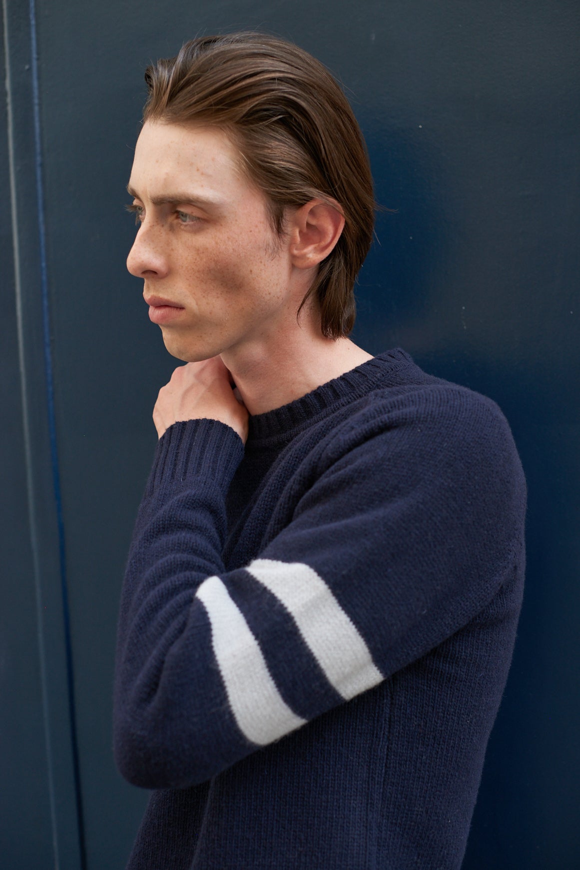 CINO Sweater - Navy/Ecru