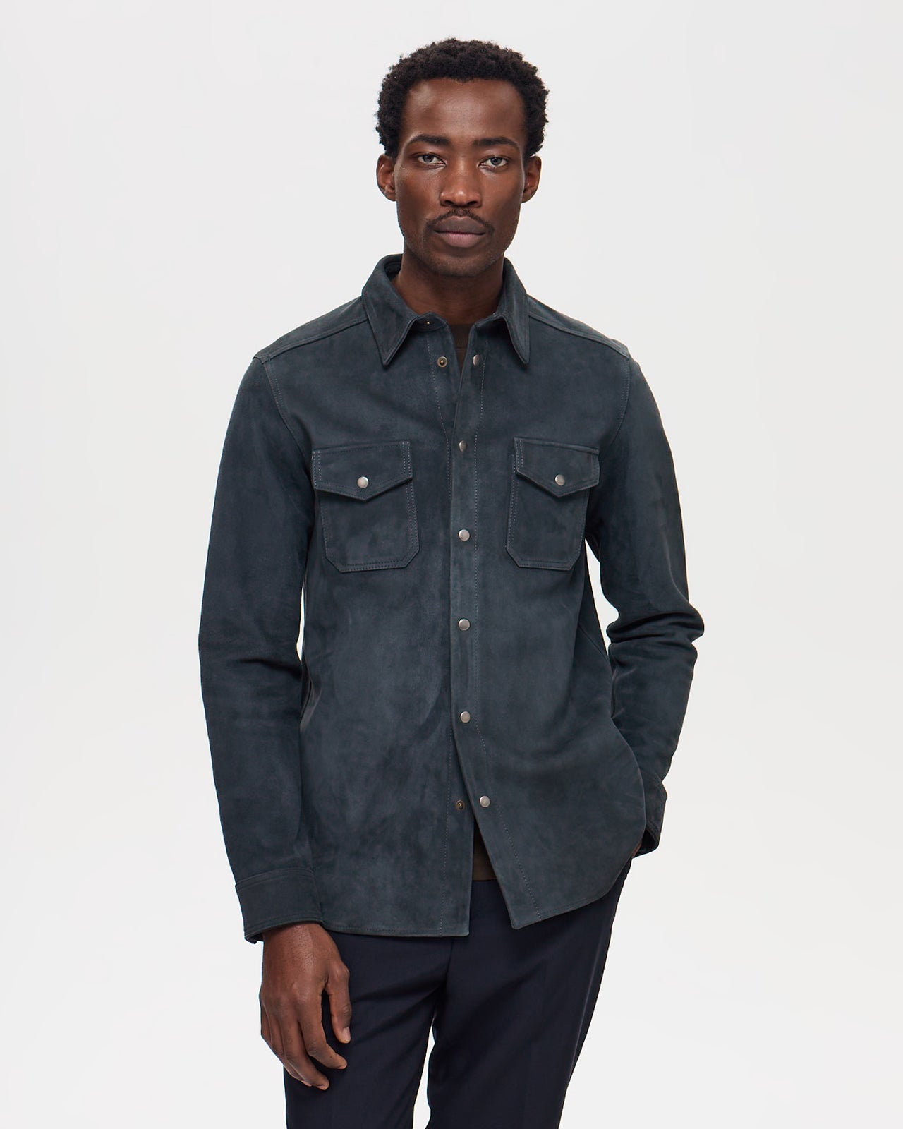 HILARIO Overshirt Jacket - Storm Blue